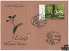 Deutschland 2013 - Holzpostkarte FDC Blühende Bäume Linde -