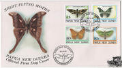 Papua Neuguinea Papua-Neuguinea - Nr. 729-32 FDC Nachtfalter -