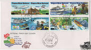Papua Neuguinea Papua-Neuguinea - Nr. 733-40 FDC Südpazifisches Tourismusjahr -