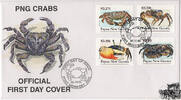 Papua Neuguinea Papua-Neuguinea - Nr. 763-66 FDC Krabben -