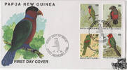 Papua Neuguinea Papua-Neuguinea - Nr. 767-70 FDC Papageien -