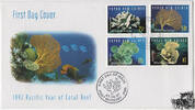 Papua Neuguinea Papua-Neuguinea - Nr. 804-07 FDC Pazifisches Jahr des Korallenriffs -
