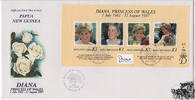 Papua Neuguinea Papua-Neuguinea - Nr. 817-820 Block 14 **, Tod von Prinzessin Diana -