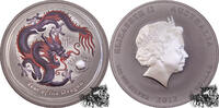 Australien 1 Dollar 1 Dollar 2012 Drache / Lunar Serie, schwarz/rot -