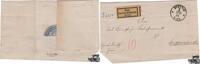 Dt. Reich 1874 - Gebührenzettel für Dienstpostsendungen, mit nebengesetztem Stempel Stettin -