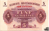 5 Schilling 1944 - Allierte Militärbehörde - bankfrisch- -