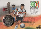 Deutschland 1 Crown Numisbrief Deutschland - Fussball-WM 1990 -