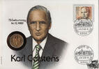 Deutschland 1 Mark Numisbrief Deutschland 1989 - 75. Geburtstag Karl Carstens -