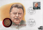 Deutschland 2 Mark Numisbrief Deutschland 1995 - 80. Geburtstag Franz Josef Strauß -