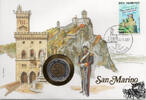 San Marino 500 Lira Numisbrief San Marino 1991 - Wache vor Burg -