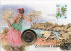 Salomonen 20 Cent Numisbrief Salomonen 1989 - Bucht mit Häusern -
