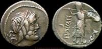 Denar 80 v. Chr. Roman Republic Münzmeister Lucius Procilius ss