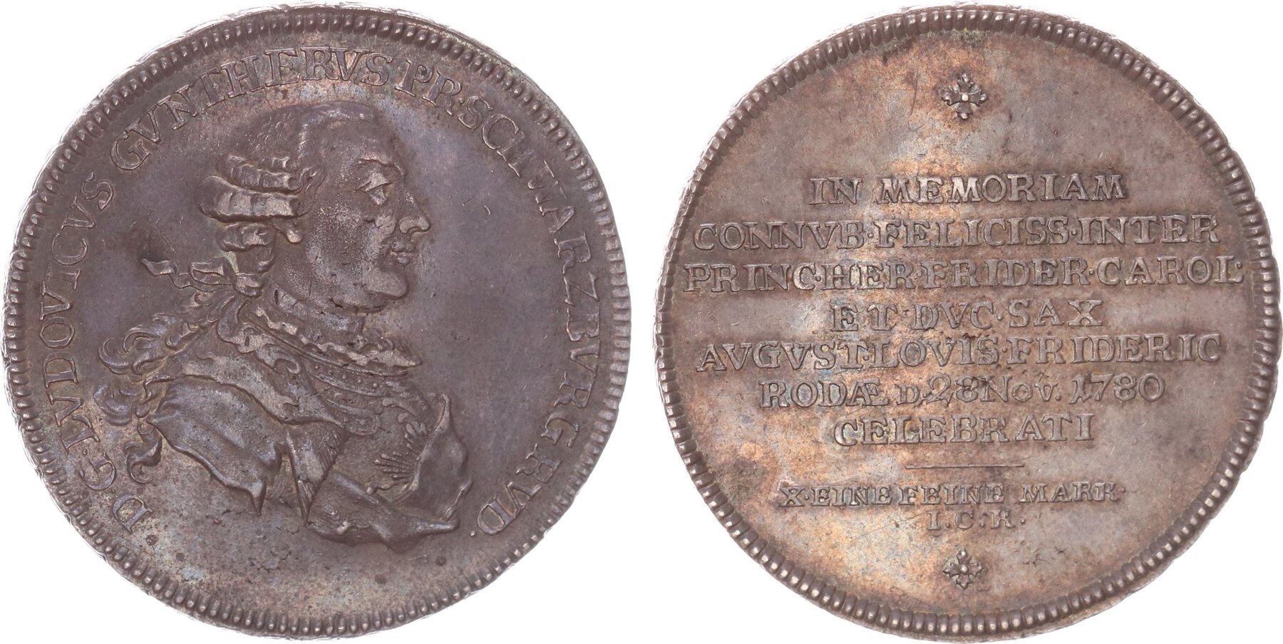 Schwarzburg Rudolstadt Taler 1780 Ludwig Günther II. 17671780 vz mit