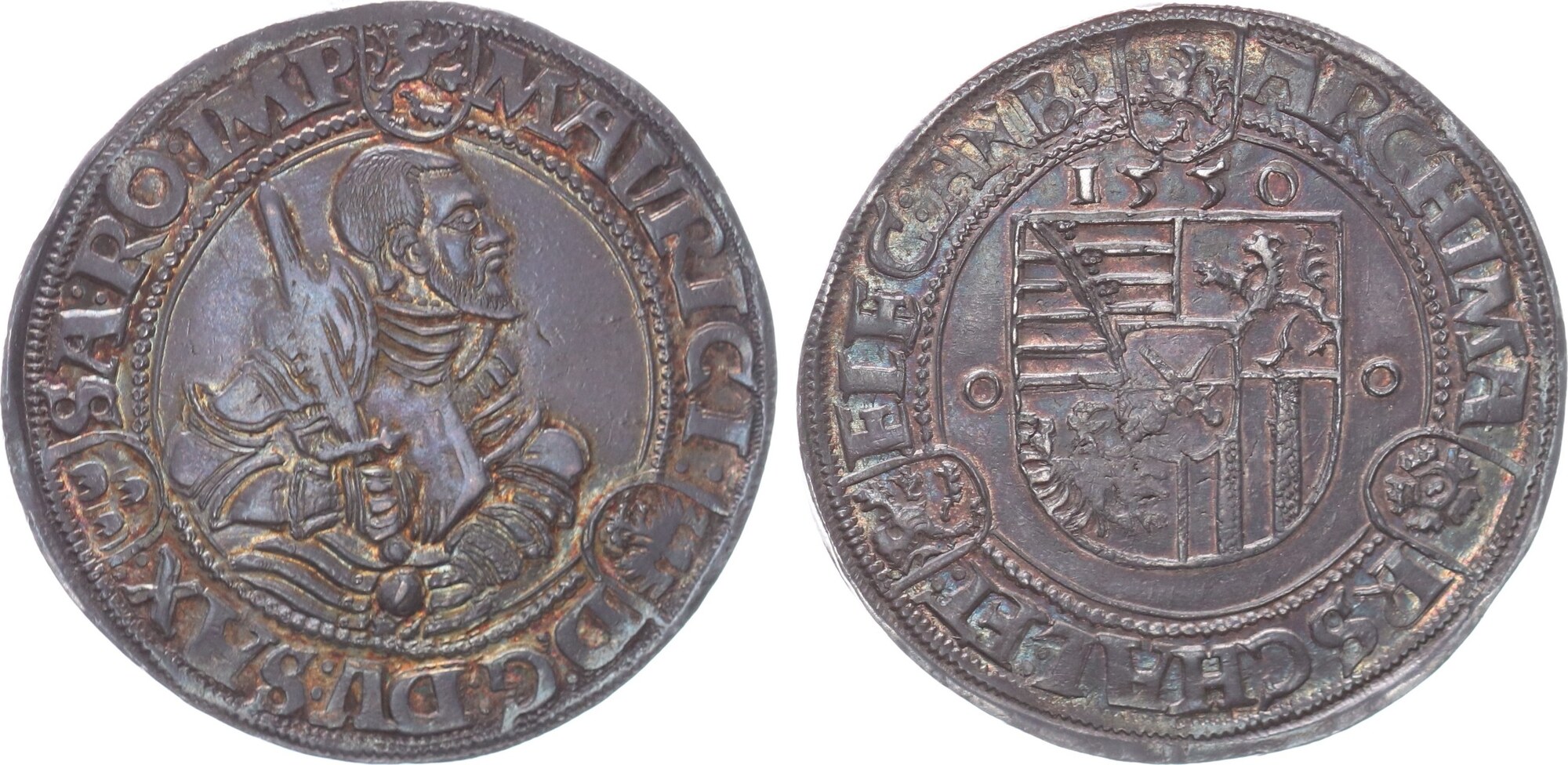 Sachsen Taler 1550 Annaberg Moritz 1547-1553 vz mit herrlicher, alter ...