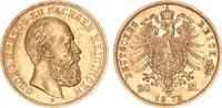 Sachsen-Meiningen 20 Mark 1872 Herzog Georg II. 1866-1914 vz mit leichter Goldpatina