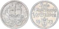 1/2 Gulden 1923  Danzig Freie Stadt Danzig vz-st