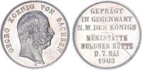 Sachsen 2 Mark 1903 Münzbesuch König Georg 1902-1904 -