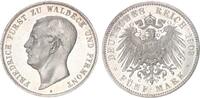 Waldeck-Pyrmont 5 Mark 1903 Fürst Friedrich Adolph 1893-1918 Prachtexemp... 5450,00 EUR kostenloser Versand