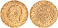Baden Großherzog Friedrich II. 1907-1918 20 Mark 1914  vz-st mit leichter Patina
