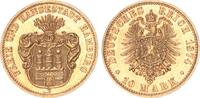 Hamburg 10 Mark 1874 Freie und Hansestadt Hamburg vz-st 3750,00 EUR kostenloser Versand