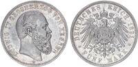 5 Mark 1891  Hessen Großherzog Ludwig IV. 1877-1892 ss+