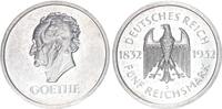 Weimarer Republik 5 Reichsmark 1932 J zum 100. Todestag Goethes (28. März 1832) -