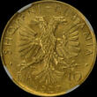 ALBANIA 10 Franga 1927R Ari Zog NGC MS 62