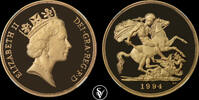 Great Britain 5 pounds Elizabeth II proof -