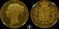 G.BRITAIN 1 sovereign Victoria proof shield -