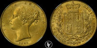 G.BRITAIN 1 sovereign Victoria shield -