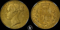 G.BRITAIN 1 sovereign Victoria shield -