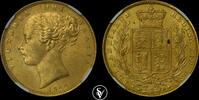 G.BRITAIN 1 sovereign Victoria shield -