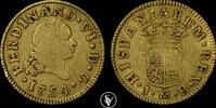 Spain 1/2 escudo 1754 Ferdinand VI  280,00 EUR  zzgl. 20,00 EUR Versand