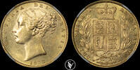 G.BRITAIN 1 sovereign 1858 Victoria shield UNBARRED A'S IN GRATIA NGC MS 62 7000,00 EUR  zzgl. 30,00 EUR Versand