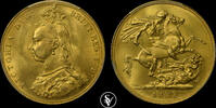 Great Britain sovereign 1887 Victoria Jubilee Angled J MS64+ PCGS 3500,00 EUR  zzgl. 30,00 EUR Versand