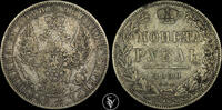 Russia 1 Rouble 1850 Nikolai I / Aleksandr II  150,00 EUR  zzgl. 20,00 EUR Versand