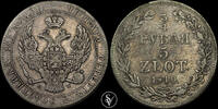 Russia 5 Zlotych/3/4 Ruble 5 1840 Nikolai I  200,00 EUR  zzgl. 20,00 EUR Versand
