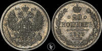 Russia 20 Kopecks 1863 Aleksandr II  150,00 EUR  zzgl. 20,00 EUR Versand
