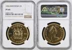 RHODESIA 5 pounds 1966 Elizabeth II 2nd portrait NGC PF 64 5000,00 EUR  zzgl. 30,00 EUR Versand