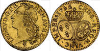 FRANCE Louis XV - Louis d or 1756/2S Reims - NGC MS64 - TOP POP   NGC MS 64