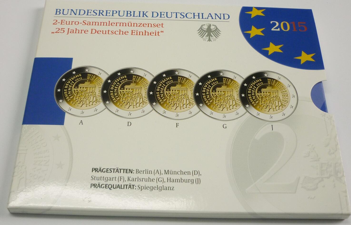2 Euro Deutschland 2015 25 Jahre Deutsche Einheit www.ma-shops.de
