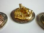 Ruanda 500 Francs 2014 3 x 1 oz Jahr des Holzes mit dem Pferd (3D-Applikation) ST angelaufen, in Beutel, ohne Originalverpackung