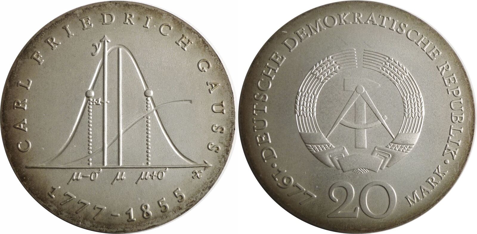 Deutsche Demokratische Republik, DDR 20 DDR Mark 1977 200. Geburtstag ...