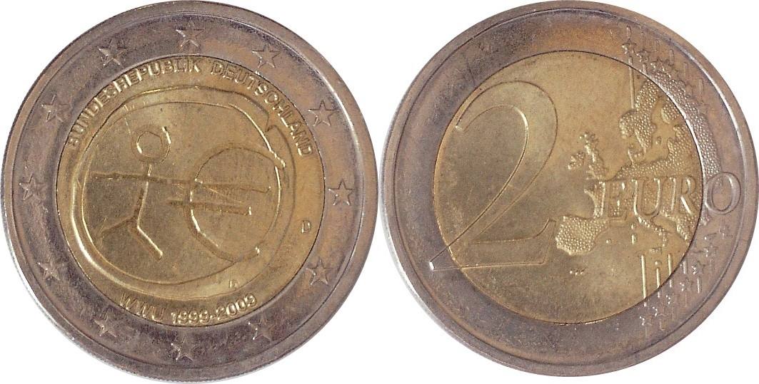 2 Euro Münze Wwu 1999 Bis 2009 Wert