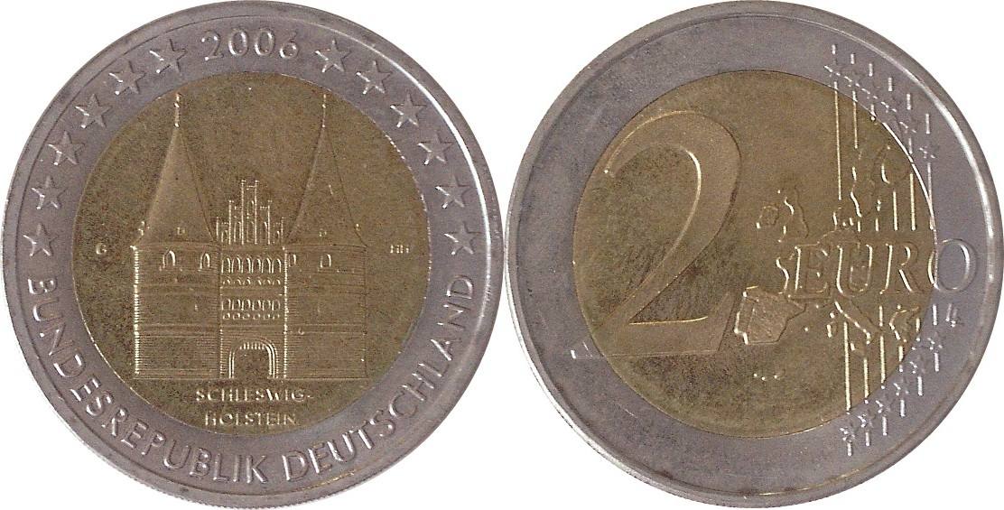 2 Euro Münze Schleswig Holstein 2006 Fehlprägung