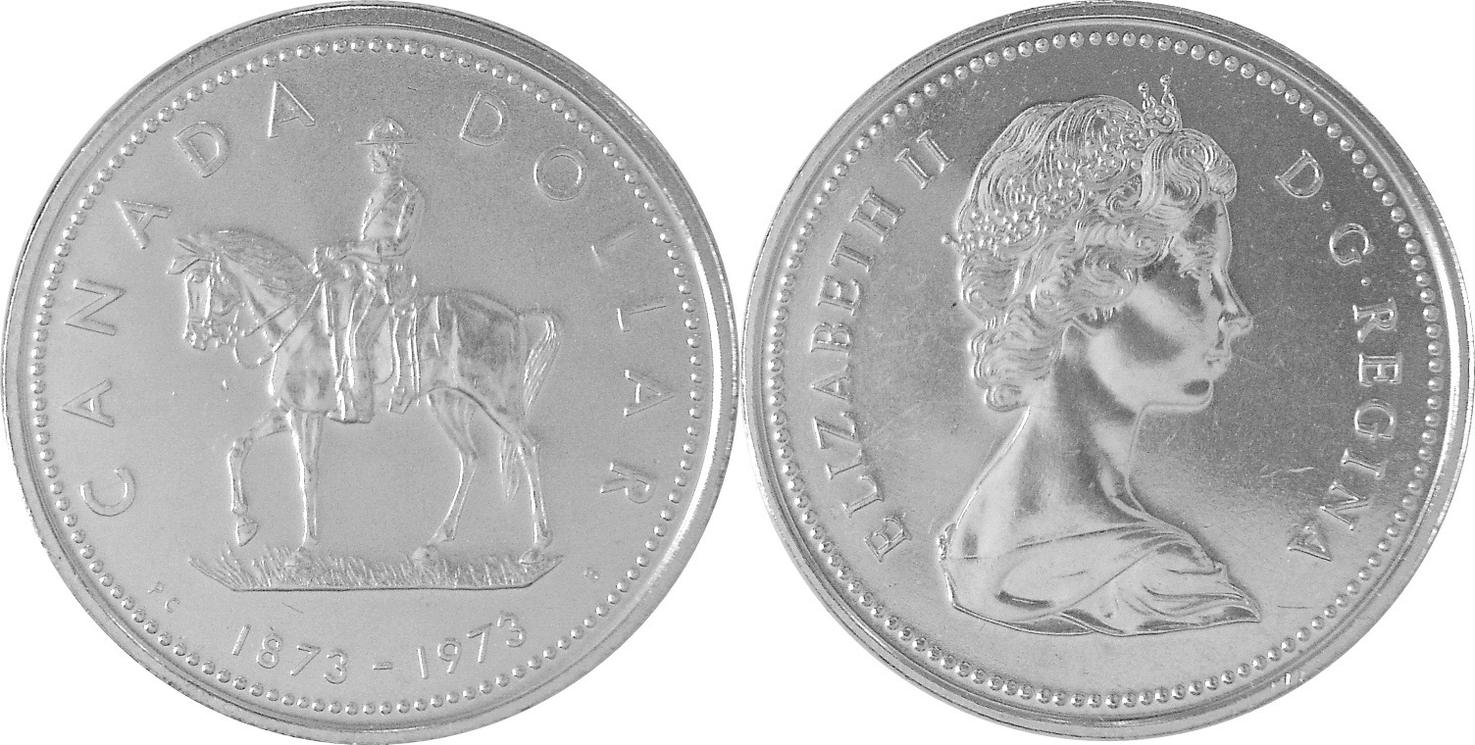 Kanada Canada 1 Dollar 1973 100 Jahre Berittene Polizei Der Nordweststaaten Polizist Zu Pferde Bfr Ma Shops