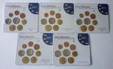 5 x 3,88 Euro 2002 (A,D,F,G,J) Deutschland/ Bundesrepublik Euro-Kursmünzensatz Set ST im Blister