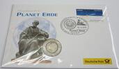 5 Euro 2016 (F) Deutschland, BRD, Germany Numisbrief - Planet Erde ST im Blister, leichte Verfärbung am Rand