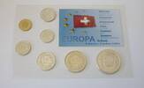  div. Jahrgänge Schweiz Kursmünzensatz/ Mixsatz - Europa ST im Blister