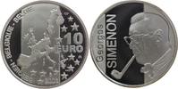 Belgien 10 Euro Gedenkmünze - 100. Geburtstag von Georges Simenon